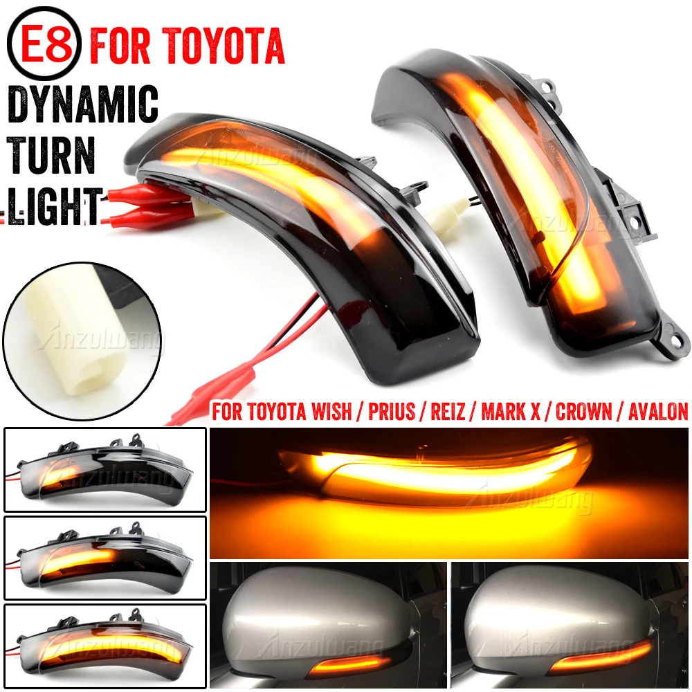 For Toyota WISH/PRIUS/REIZ/MARK X/CROWN/AVALON/CAMRY LED Dynamic Turn Signal Blinker Sequential Side Wing Mirror Indicator Light
For Toyota WISH/PRIUS/REIZ/MARK X/CROWN/AVALON/CAMRY LED Dynamic Turn Signal Blinker Sequential Side Wing Mirror Indicator Light