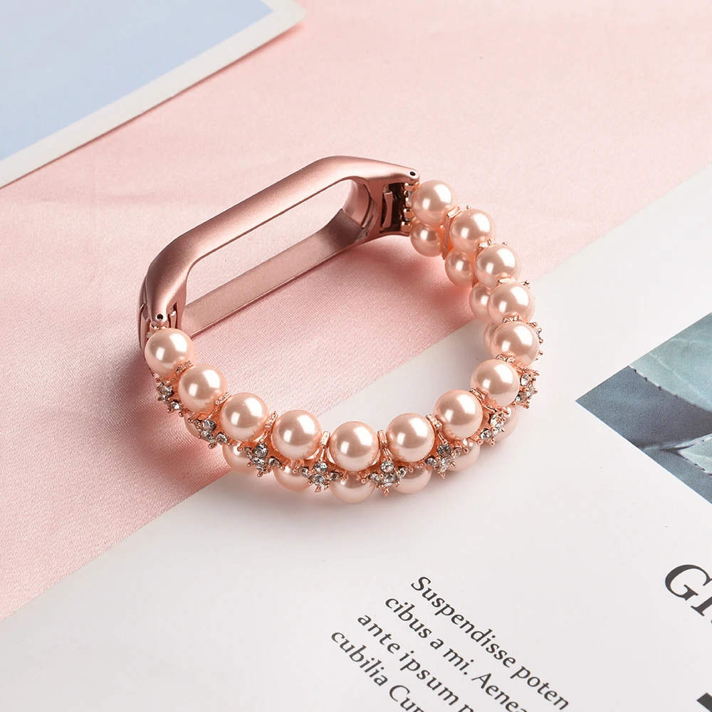 Pink Pearl Bracelet for Mi Band 7 6/ Mi Band 5 Bands Watch Strap Replacement Women Watchband on Mi Band 3 Miband 4 Strap Bling
Pink Pearl Bracelet for Mi Band 7 6/ Mi Band 5 Bands Watch Strap Replacement Women Watchband on Mi Band 3 Miband 4 Strap Bling