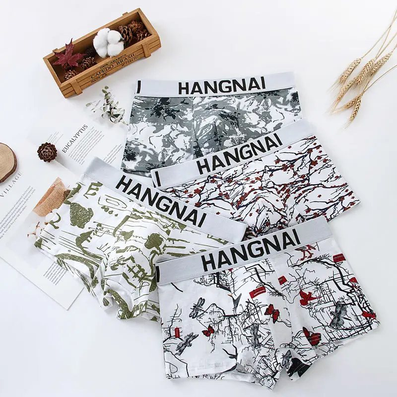 3/4pcs Men Underwear Cotton Boxers Panties Comfortable Sexy Print Cuecas Trunks Mens Underpants Shorts Men Boxer Male
3/4pcs Men Underwear Cotton Boxers Panties Comfortable Sexy Print Cuecas Trunks Mens Underpants Shorts Men Boxer Male