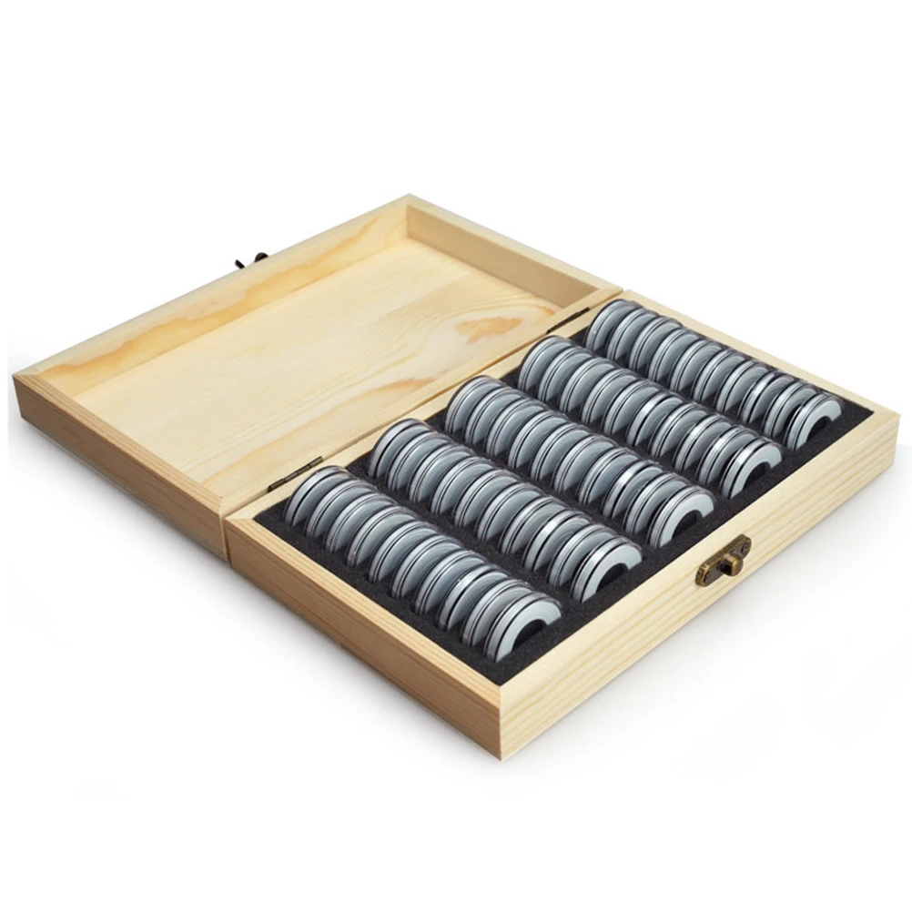 50pcs Round Capsules Commemorative Souvenir Coins Holders Coin Collection Case Storage Wooden Box Display Organizer For Gifts
50pcs Round Capsules Commemorative Souvenir Coins Holders Coin Collection Case Storage Wooden Box Display Organizer For Gifts