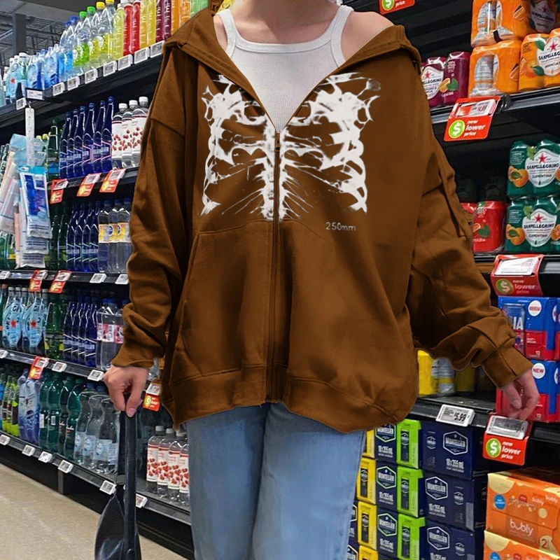 Oversized Hoodies Coat Top Women Autumn Winter Long Sleeve Zipper Sweatshirt Jacket Gothic Clothes 90s Vintage Streetwear
Oversized Hoodies Coat Top Women Autumn Winter Long Sleeve Zipper Sweatshirt Jacket Gothic Clothes 90s Vintage Streetwear
