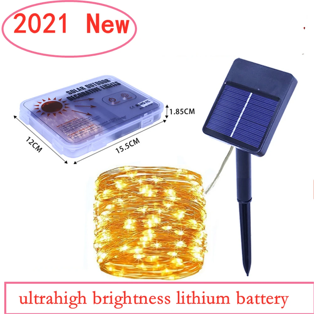 2021 New Outdoor Garden Garland Solar LED String Lights Ultrahigh brightness lithium battery Fairy Light For Holiday Christmas
2021 New Outdoor Garden Garland Solar LED String Lights Ultrahigh brightness lithium battery Fairy Light For Holiday Christmas