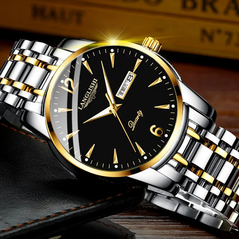 Waterproof Calendar Luminous Swiss Men's Watch Trend Dual Calendar Business Watch
Waterproof Calendar Luminous Swiss Men's Watch Trend Dual Calendar Business Watch