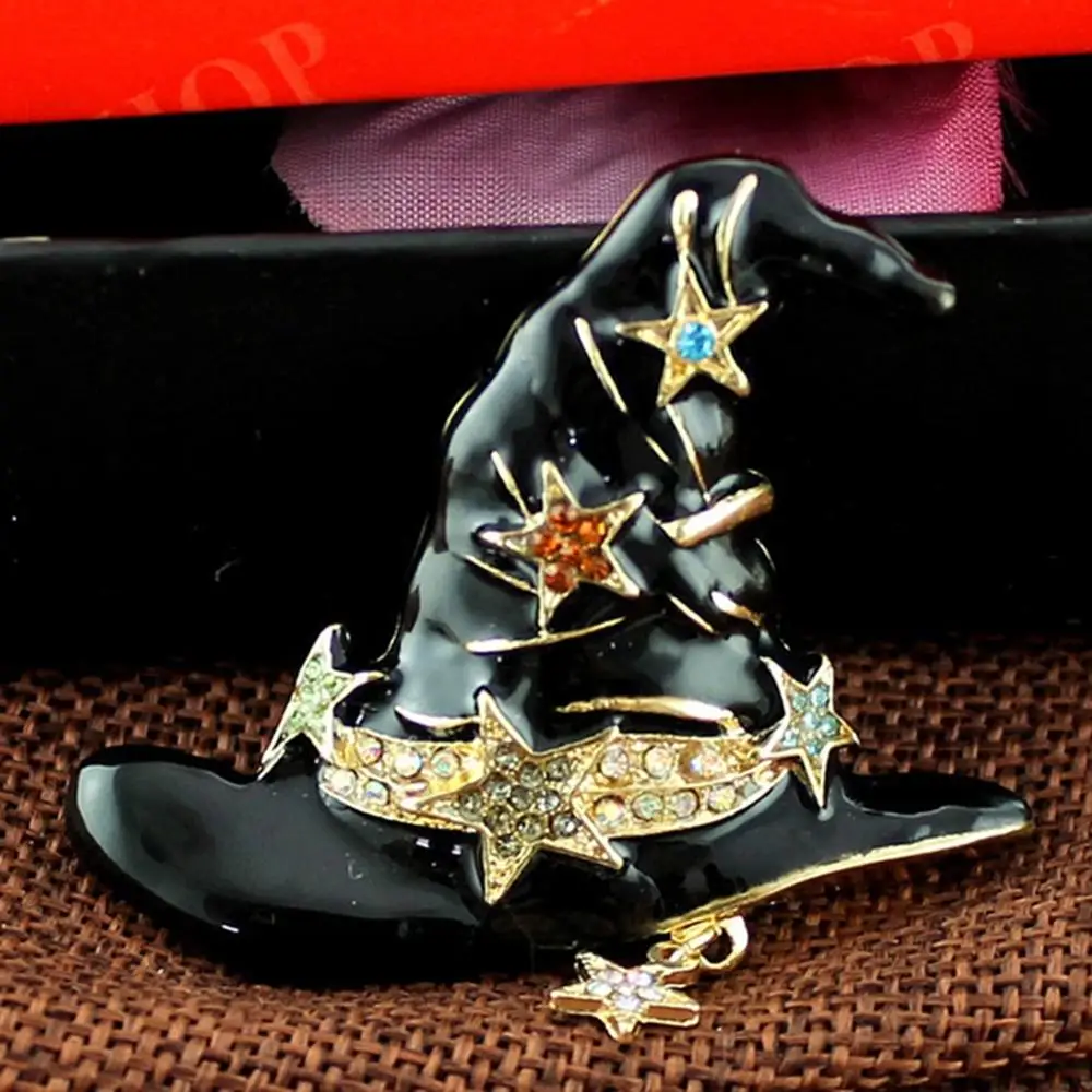 Brooch Lady Witch Sorcerer Hat Enamel Pin With Cartoon Cute Badge Halloween Jewelry Magic Hijab Gift | Украшения и аксессуары