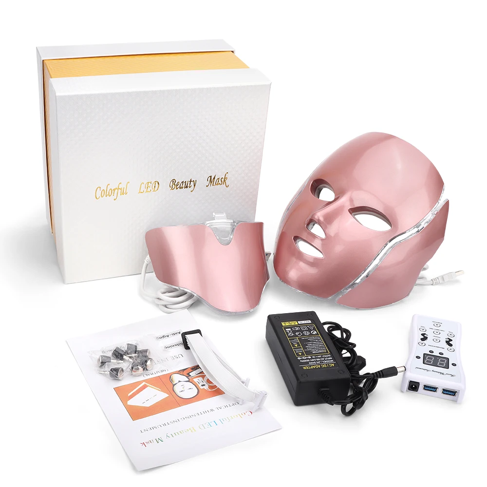 7 Colors LED Facial Mask With Neck Box Photon Therapy Anti-Acne Wrinkle Removal Skin Rejuvenation Whitening Face Skin Care Tool
7 Colors LED Facial Mask With Neck Box Photon Therapy Anti-Acne Wrinkle Removal Skin Rejuvenation Whitening Face Skin Care Tool
