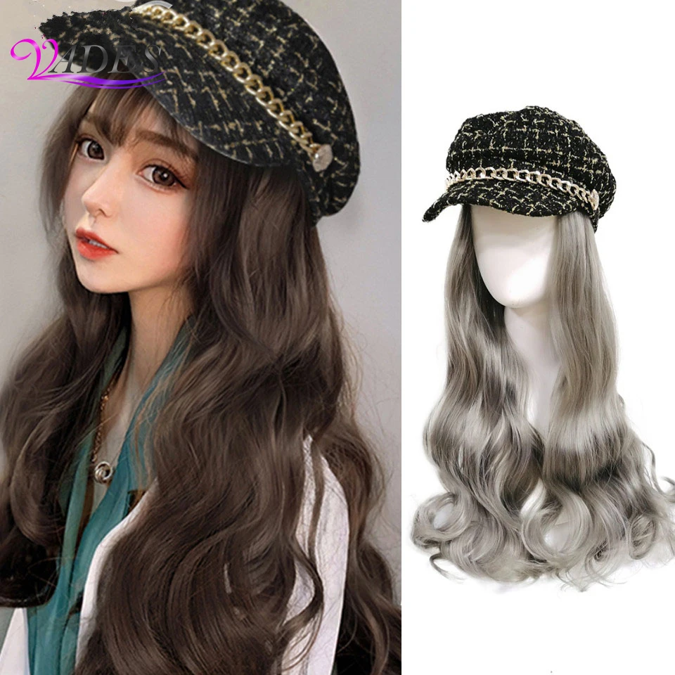 Hat With Hair Wig Extension Synthetic Corn Hair High Ponytail Long Curly Hair Head Accessory Fluffy Wig For Women BY023
Hat With Hair Wig Extension Synthetic Corn Hair High Ponytail Long Curly Hair Head Accessory Fluffy Wig For Women BY023