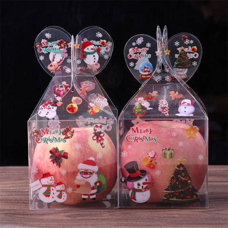 Cartoon Christmas Printed Boxes Individual Apple Transparent Boxes Portable Christmas Style Candy Packaging Boxes 8.5*8.5*17cm
Cartoon Christmas Printed Boxes Individual Apple Transparent Boxes Portable Christmas Style Candy Packaging Boxes 8.5*8.5*17cm