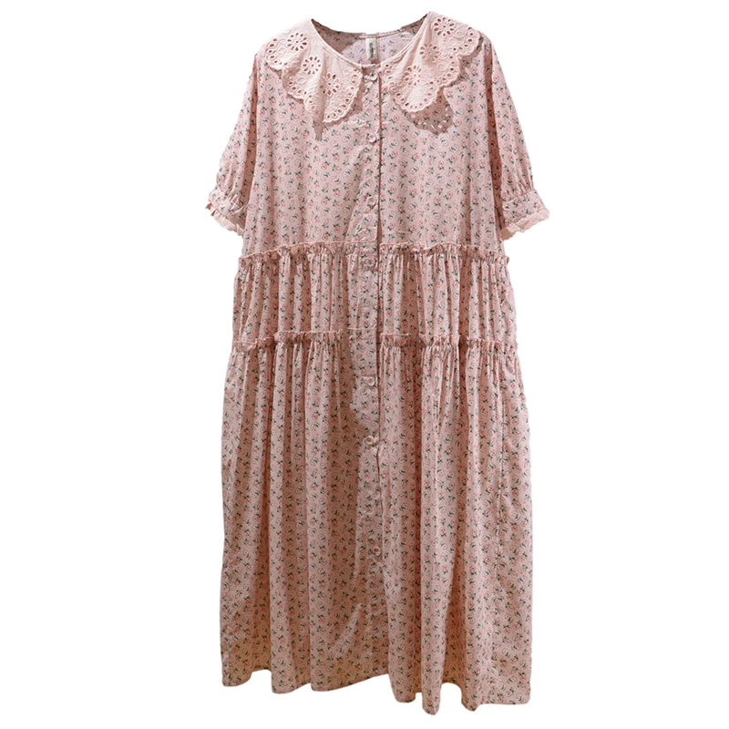 Summer Dress 2021 short sleeve floral print dress single breasted casual wear loose dress
Summer Dress 2021 short sleeve floral print dress single breasted casual wear loose dress