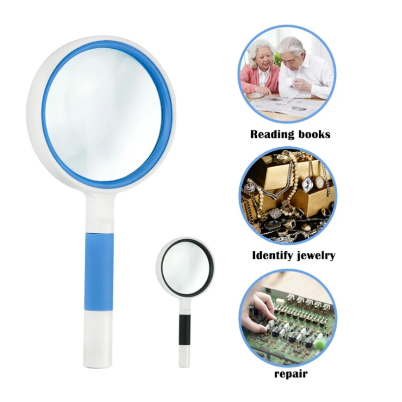 Magnifying Glass Handheld Magnifier 50/65/75/100mm Lens Diameter for for Antique Jade Jewelry Book Reading X37E 
Magnifying Glass Handheld Magnifier 50/65/75/100mm Lens Diameter for for Antique Jade Jewelry Book Reading X37E