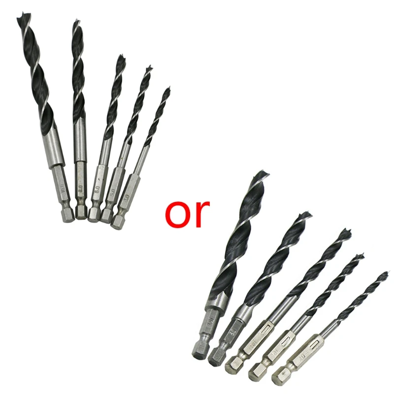 5pcs Drill Bit Set 1/4 Hex Shank High Carbon Steel Woodworking Quick Change Meta J6PC
5pcs Drill Bit Set 1/4 Hex Shank High Carbon Steel Woodworking Quick Change Meta J6PC