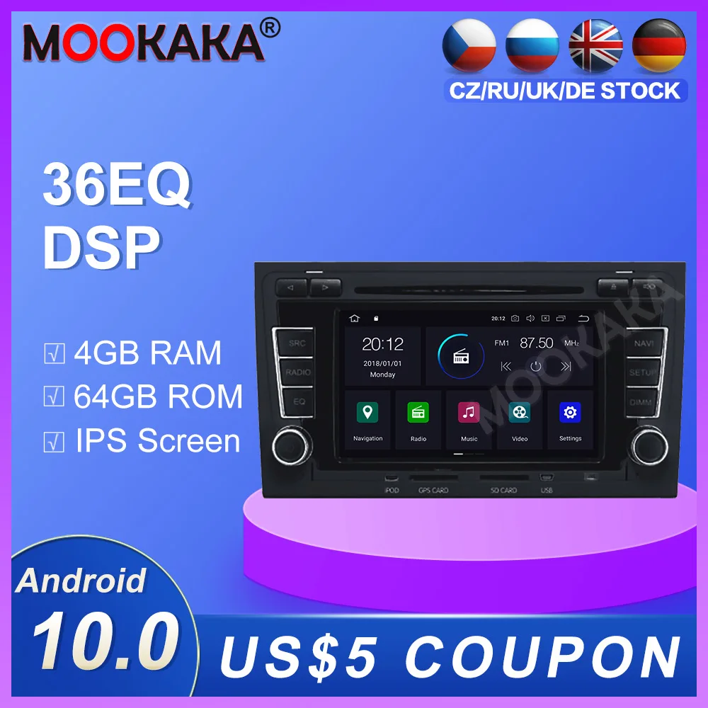 Android 10.0 4+64G Car Radio Player GPS Navigation For Audi A4 S4 RS4 2003-2012 car Multimedia Player Radio stereo Head Unit dsp
Android 10.0 4+64G Car Radio Player GPS Navigation For Audi A4 S4 RS4 2003-2012 car Multimedia Player Radio stereo Head Unit dsp