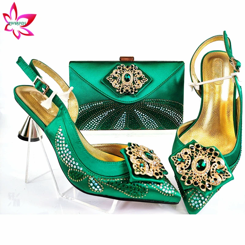 2021 High Quality Specials Design Green Color African Women Shoes Matching Bag in Comfortable Heels Pointed Toe Pumps
2021 High Quality Specials Design Green Color African Women Shoes Matching Bag in Comfortable Heels Pointed Toe Pumps