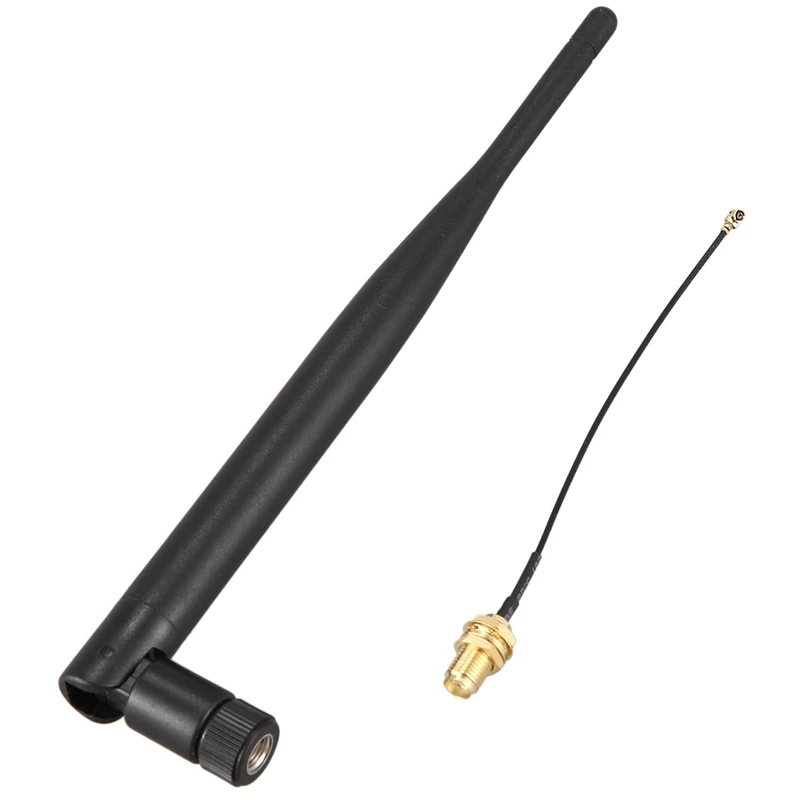 

900-1800MHZ Antenna 5Dbi GSM RP-SMA Plug Rubber Waterproof Lorawan Antenna + IPX to SMA Small Cable Extension