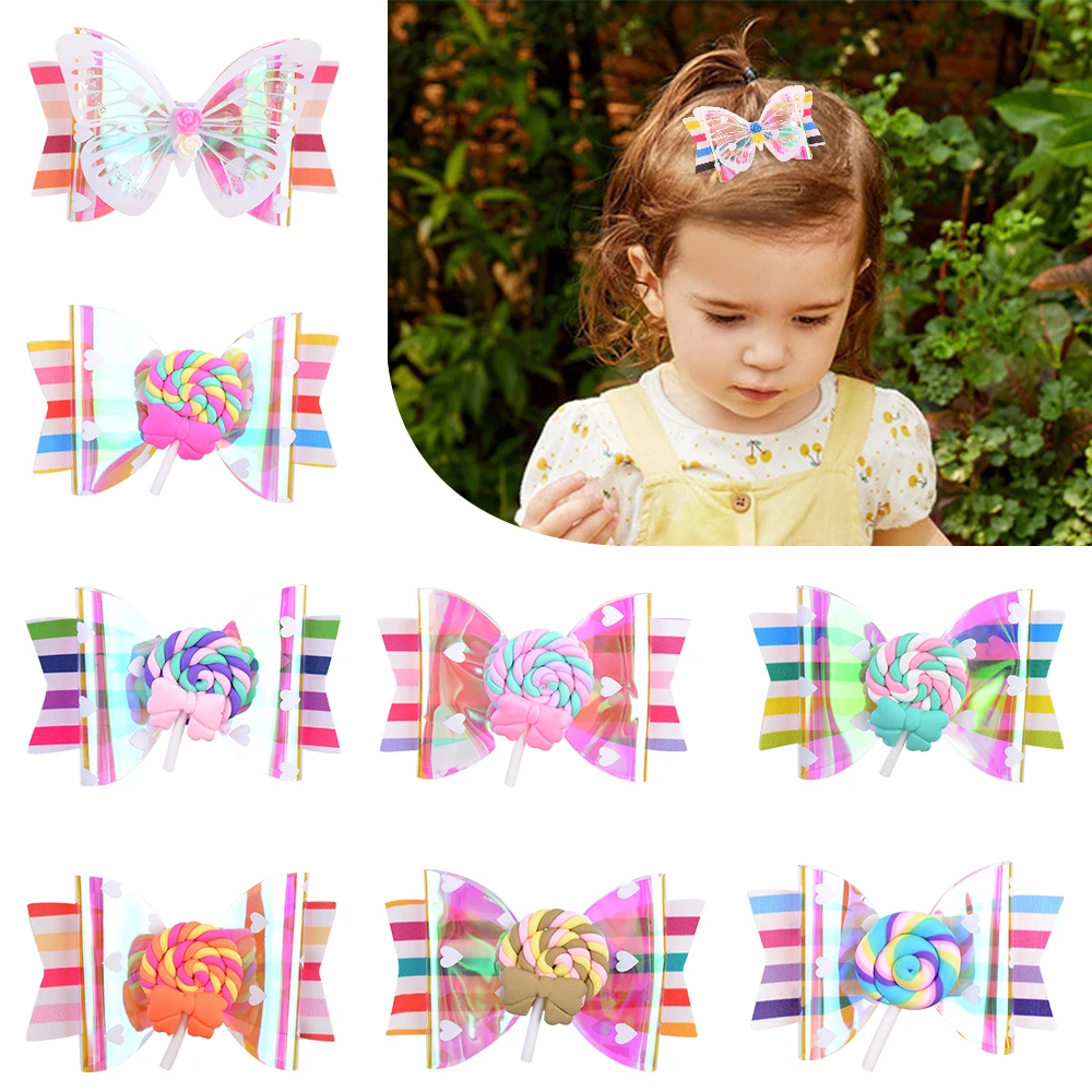 3.5 Inches Butterfly Flower Lollipop Hair Bows PU Hair Clip Kids Girls Boutique Hairgrips Handmade Headwear Hair Accessories
3.5 Inches Butterfly Flower Lollipop Hair Bows PU Hair Clip Kids Girls Boutique Hairgrips Handmade Headwear Hair Accessories