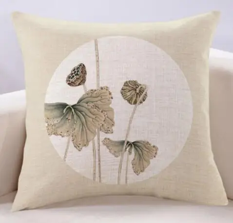 New Chinese style living room sofa beige lotus pillowcase Chinese style tatami study high-end cushion cover
New Chinese style living room sofa beige lotus pillowcase Chinese style tatami study high-end cushion cover