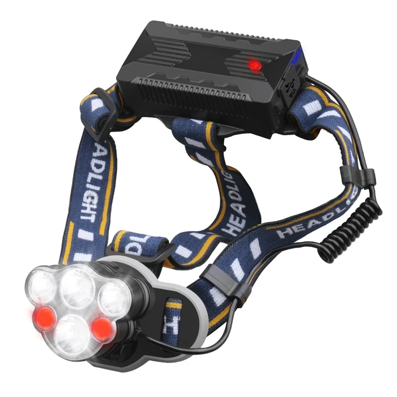 Rechargeable Head Light Lamp, 4400Mah 3000Lm 20W High-Power Searchlight, IPX5 Waterproof for Running/Fishing/Outdoor
Rechargeable Head Light Lamp, 4400Mah 3000Lm 20W High-Power Searchlight, IPX5 Waterproof for Running/Fishing/Outdoor