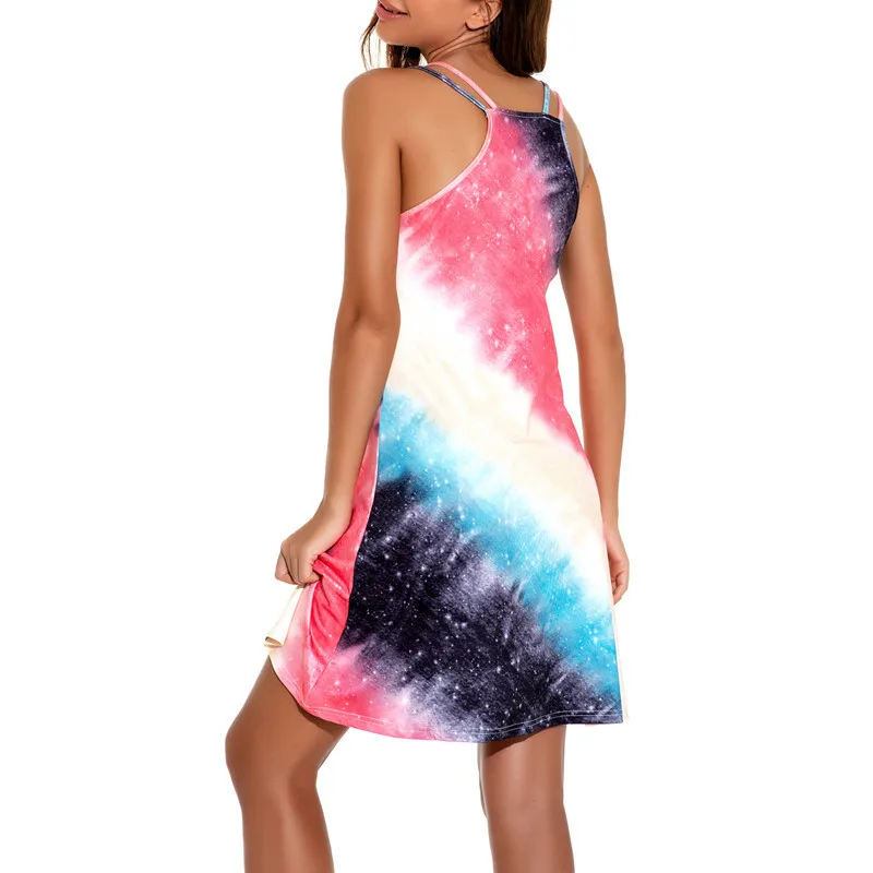 2021 New Summer Dress Lrage Size 5XL Sundress Sexy Sleeveless Loose A-line Dress Rainbow Print Casual Beach Mini Dress Vestidos
2021 New Summer Dress Lrage Size 5XL Sundress Sexy Sleeveless Loose A-line Dress Rainbow Print Casual Beach Mini Dress Vestidos