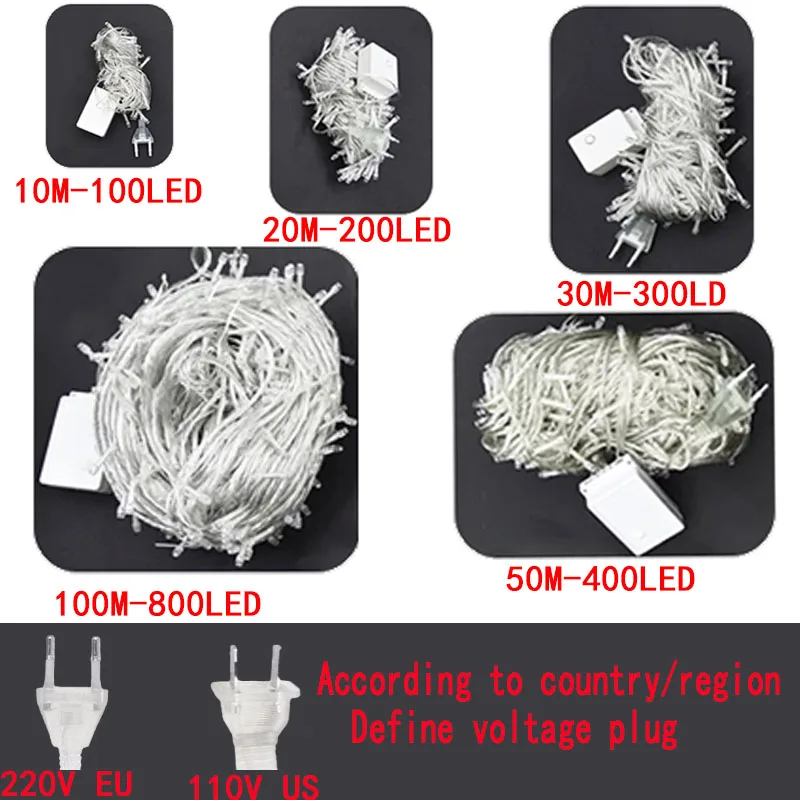 10M 100M Led String Garland Christmas Tree Fairy Light Chain Waterproof Home Garden wedding Party Outdoor Holiday Decoration
10M 100M Led String Garland Christmas Tree Fairy Light Chain Waterproof Home Garden wedding Party Outdoor Holiday Decoration
