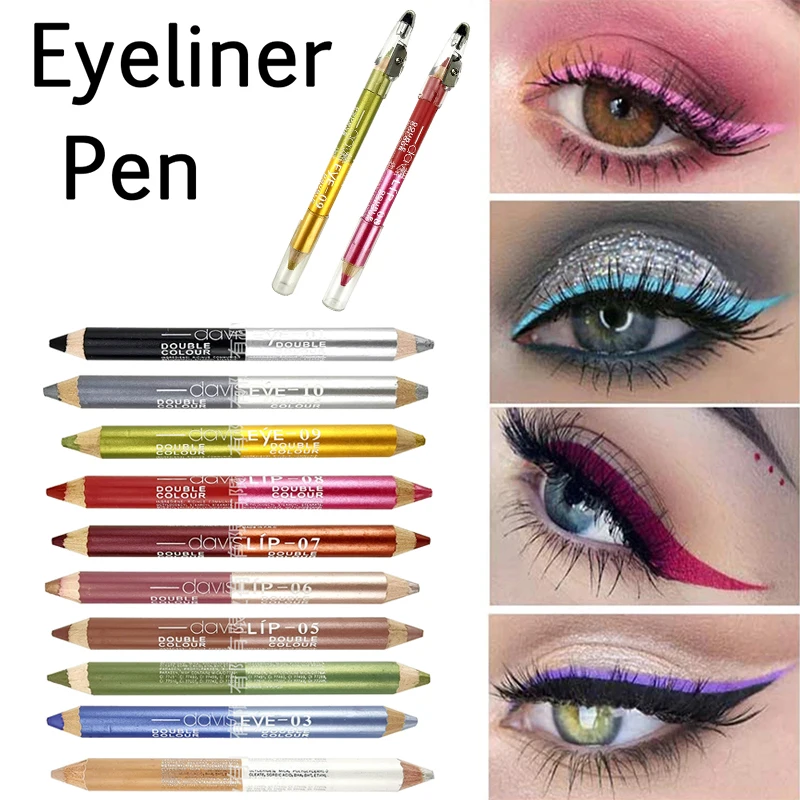 Double Headed Highlighter Glitter Eyeshadow Eyeliner Pen Makeup Durable Waterproof Sweatproof Pencil Eyes Pencil Makeup Cosmetic
Double Headed Highlighter Glitter Eyeshadow Eyeliner Pen Makeup Durable Waterproof Sweatproof Pencil Eyes Pencil Makeup Cosmetic