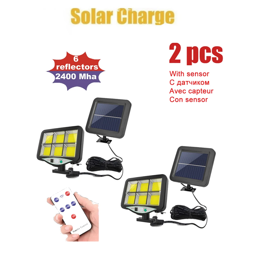 2pcs seperable Garden 120 LED Solar Lamp PIR Motion Sensor Solar Light Waterproof For Outdoor Wall Street Décor lighting remote
2pcs seperable Garden 120 LED Solar Lamp PIR Motion Sensor Solar Light Waterproof For Outdoor Wall Street Décor lighting remote