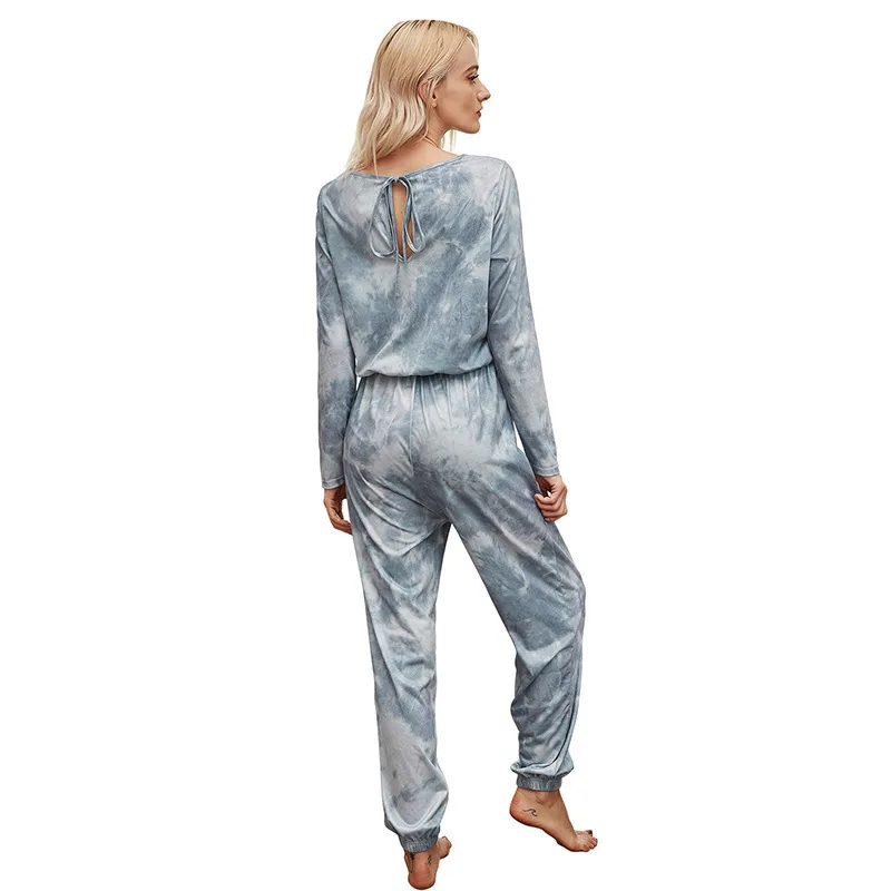 Fashion casual Overalls long rompers womens 2020 New Women's Home print blue jumpsuits Long Sleeve Lace up Jumpsuit Women
Fashion casual Overalls long rompers womens 2020 New Women's Home print blue jumpsuits Long Sleeve Lace up Jumpsuit Women