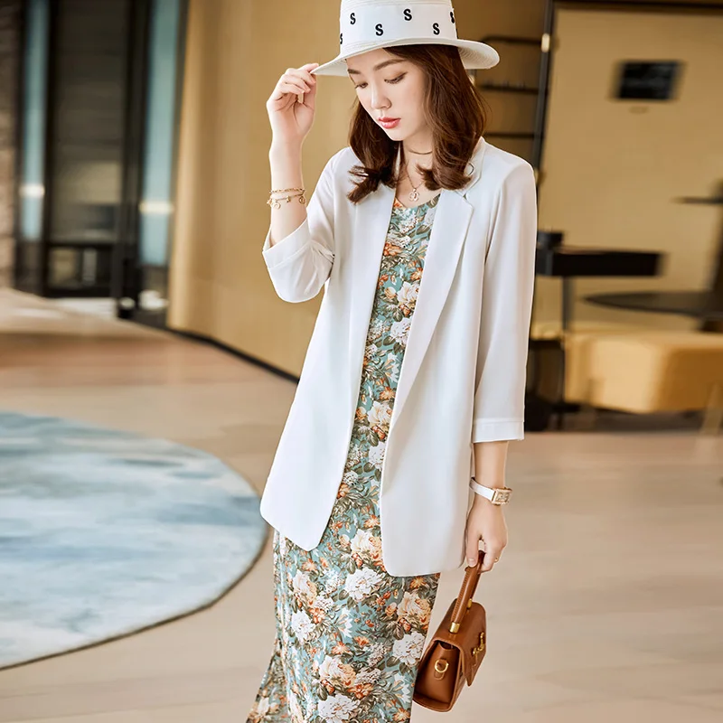 Women Blazer Half Sleeve Single Pieces Office Ladies Jacket Outer Wear Summer
Women Blazer Half Sleeve Single Pieces Office Ladies Jacket Outer Wear Summer