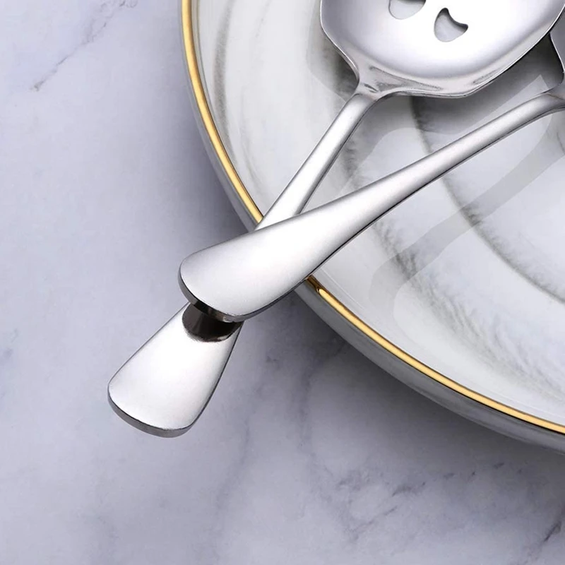 Dinner Spoon Set, Stainless Steel Buffet Banquet Spoon, Catering, Restaurant Service Tableware,6 Pieces 
Dinner Spoon Set, Stainless Steel Buffet Banquet Spoon, Catering, Restaurant Service Tableware,6 Pieces