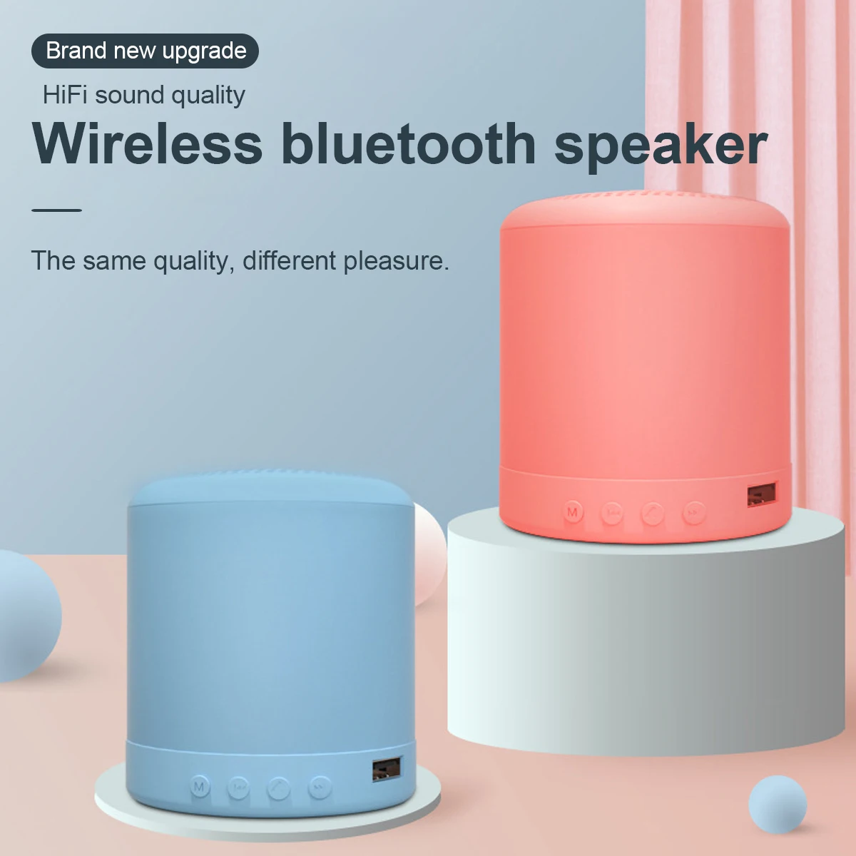 Candy Color Mini Portable Bluetooth 5.0 Wireless Speaker Stereo Sound Box Charging With Button High-Quality
Candy Color Mini Portable Bluetooth 5.0 Wireless Speaker Stereo Sound Box Charging With Button High-Quality