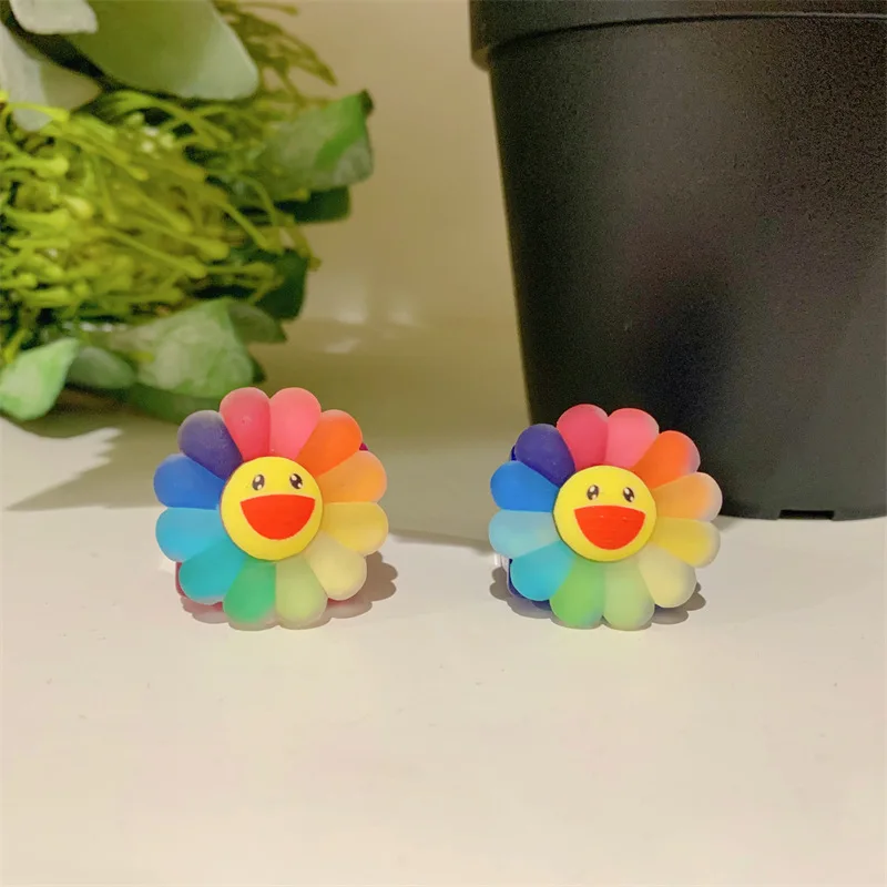 Fashion Cute Rainbow Sun Flower Smiley Resin Acrylic Geometric Round Rings For Women Cartoon Party Harajuku Jewelry Best Gifts
Fashion Cute Rainbow Sun Flower Smiley Resin Acrylic Geometric Round Rings For Women Cartoon Party Harajuku Jewelry Best Gifts