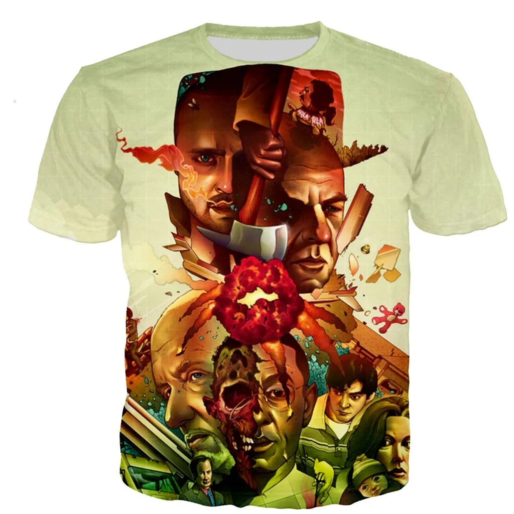 TV Series Breaking Bad 3D Printed T-shirt Men women Fashion Casual Harajuku Style Short Sleeve Streetwear Oversize Tops
TV Series Breaking Bad 3D Printed T-shirt Men women Fashion Casual Harajuku Style Short Sleeve Streetwear Oversize Tops