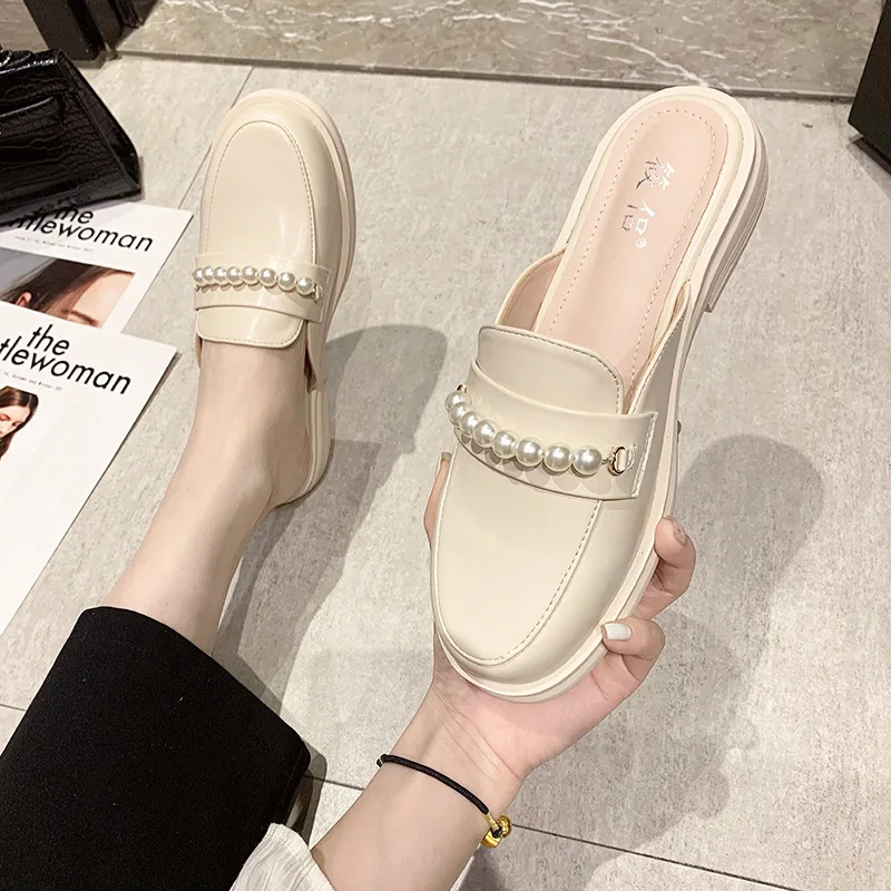 Shoes Loafers Ladies' Slippers Low Rivet Slipers Women Luxury Slides Big Size Cover Toe 2021 Summer Designer Fabric PU Rubber Me
Shoes Loafers Ladies' Slippers Low Rivet Slipers Women Luxury Slides Big Size Cover Toe 2021 Summer Designer Fabric PU Rubber Me