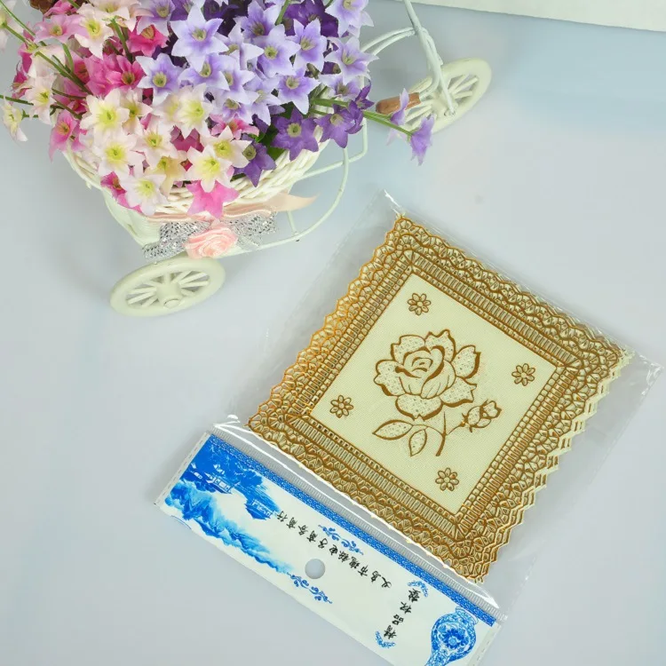 PVC Gold Print Coasters Cup Mat Waterproof High Temperature Proof Car Placemats Kitchen Accessories Modern Home Decor
PVC Gold Print Coasters Cup Mat Waterproof High Temperature Proof Car Placemats Kitchen Accessories Modern Home Decor