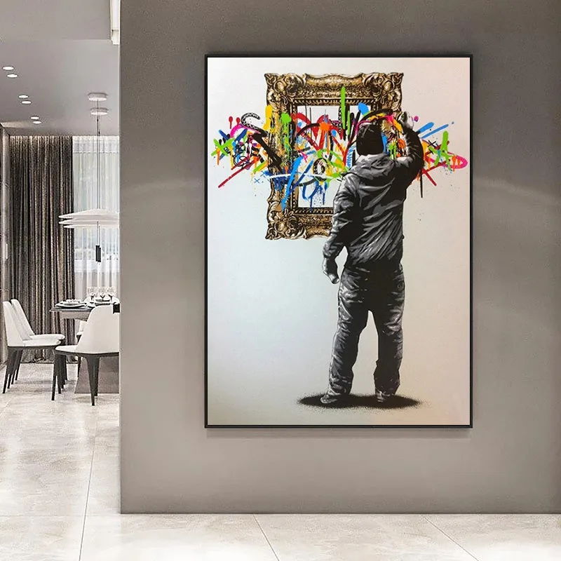 Banksy Graffiti Art Canvas Painting Abstract Street Wall Art Posters And Prints For Living Room Home Decoration Pictures Cuadros
Banksy Graffiti Art Canvas Painting Abstract Street Wall Art Posters And Prints For Living Room Home Decoration Pictures Cuadros