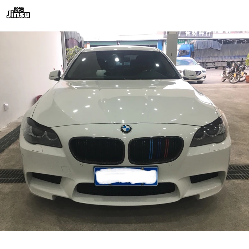 Углеродное волокно фары для бровей веки BMW 5 серии 518d 520i 528i 535i F10 M5 стекловолокно