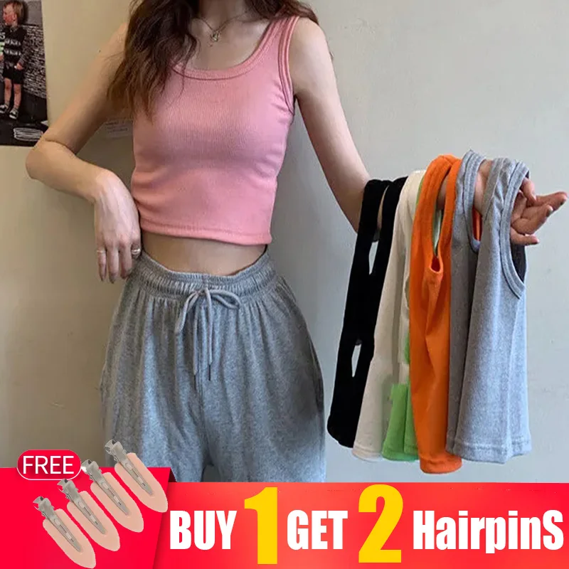 Short Umbilical Woman Vests Top Tank Cordless Camisole Female 2021 Amoi Hyuna Korean Slim Thin Student Net Red Top Base Vest
Short Umbilical Woman Vests Top Tank Cordless Camisole Female 2021 Amoi Hyuna Korean Slim Thin Student Net Red Top Base Vest
