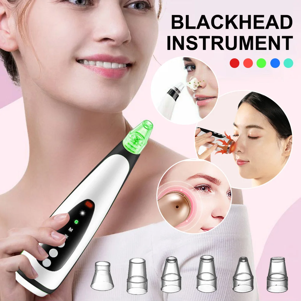 New Blackhead Remover Rechargeable Vacuum Pore Deep Cleaning Blackhead Extractor With 3 Light Hot Compress Skin Care Device
New Blackhead Remover Rechargeable Vacuum Pore Deep Cleaning Blackhead Extractor With 3 Light Hot Compress Skin Care Device