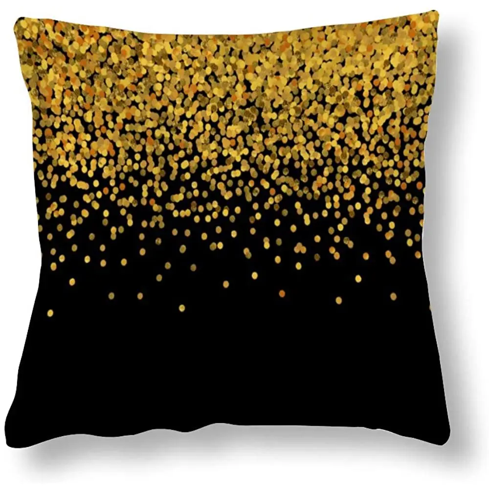 Perfecone домашнее приспособление хлопковая Подушка Чехол двойной золотой и черный конфетти диван и Автомобильная Подушка Чехол 
Perfecone домашнее приспособление хлопковая Подушка Чехол двойной золотой и черный конфетти диван и Автомобильная Подушка Чехол