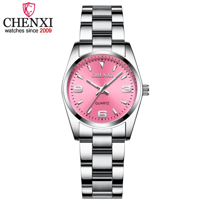 Fashion Chenxi Pink Dial Watches For Women 2021 High Quality Quartz Watch Elegant Dress Ladies Stainless Steel Wristwatches Xfcs
Fashion Chenxi Pink Dial Watches For Women 2021 High Quality Quartz Watch Elegant Dress Ladies Stainless Steel Wristwatches Xfcs