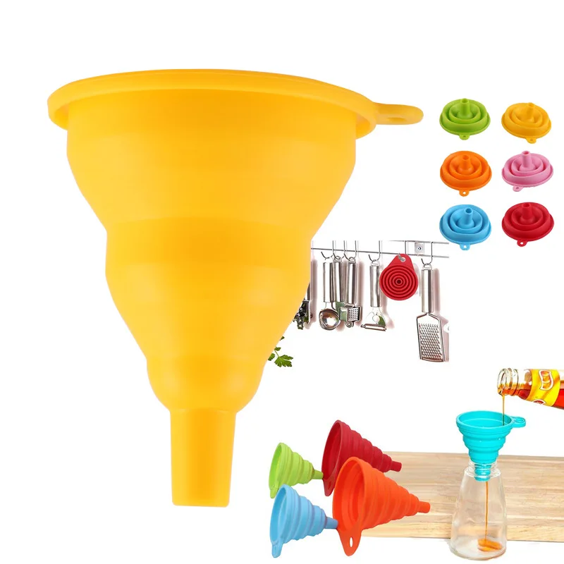 Silicone Foldable Leak Temperature Resistant Household Liquid Oil Grid Telescopic Round Mouth Kitchen Leaking Funnel Accessories
Silicone Foldable Leak Temperature Resistant Household Liquid Oil Grid Telescopic Round Mouth Kitchen Leaking Funnel Accessories