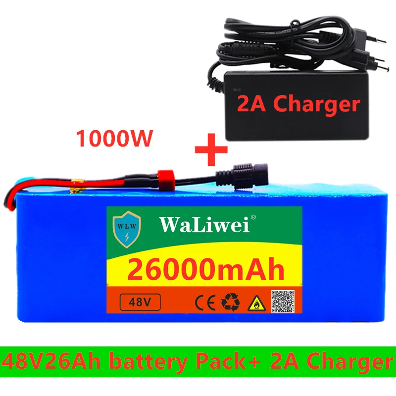 48v lithium battery 48v 26Ah 1000w 13S2P Lithium ion Battery Pack For 54.6v E-bike Electric bicycle Scooter with BMS+Charger
48v lithium battery 48v 26Ah 1000w 13S2P Lithium ion Battery Pack For 54.6v E-bike Electric bicycle Scooter with BMS+Charger