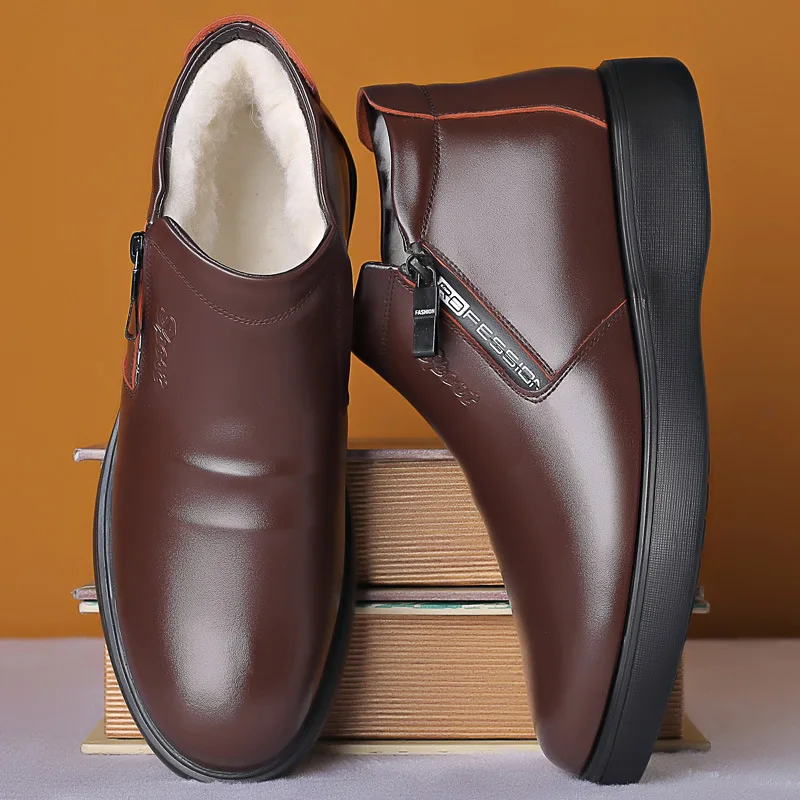 High Tops Winter Boots Mens Shoes Genuine Leather Waterproof Shoes for Men Ankle Boots Warm Business Shoes Man Fashion Boots
High Tops Winter Boots Mens Shoes Genuine Leather Waterproof Shoes for Men Ankle Boots Warm Business Shoes Man Fashion Boots