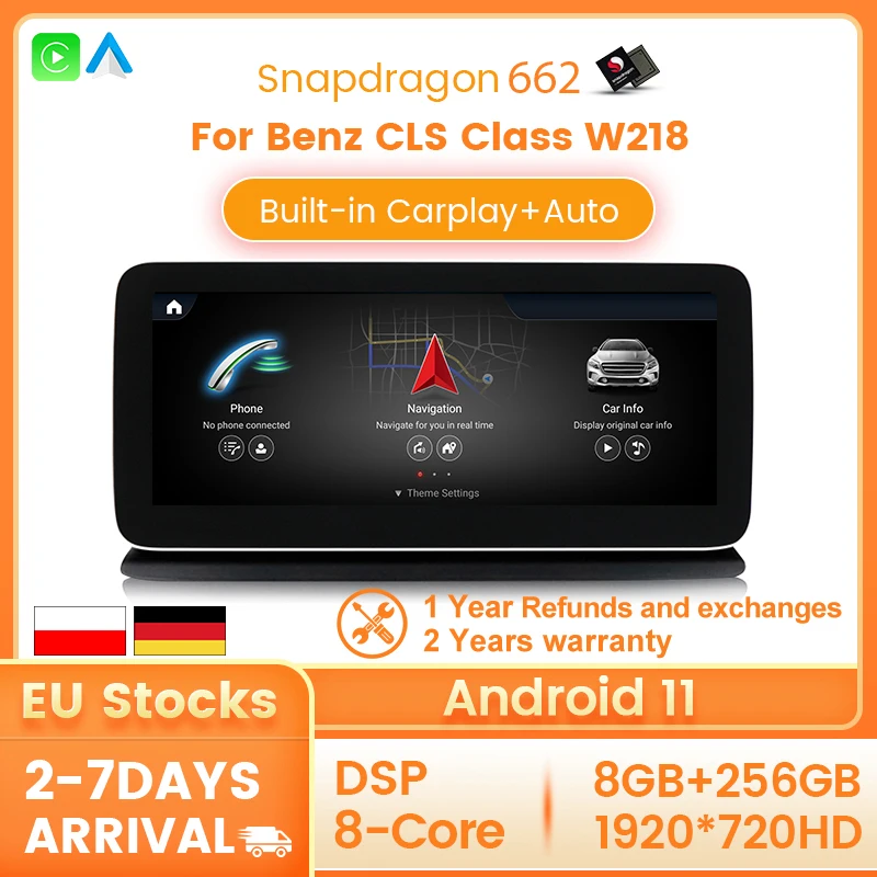 Mekede 12,5 ''8 + 256G Snapdragon 662 Авто gps навигация автомобильный dvd мультимедийный плеер для Mercedes Benz CLS CLass W218 2010-2016
Mekede 12,5 ''8 + 256G Snapdragon 662 Авто gps навигация автомобильный dvd мультимедийный плеер для Mercedes Benz CLS CLass W218 2010-2016