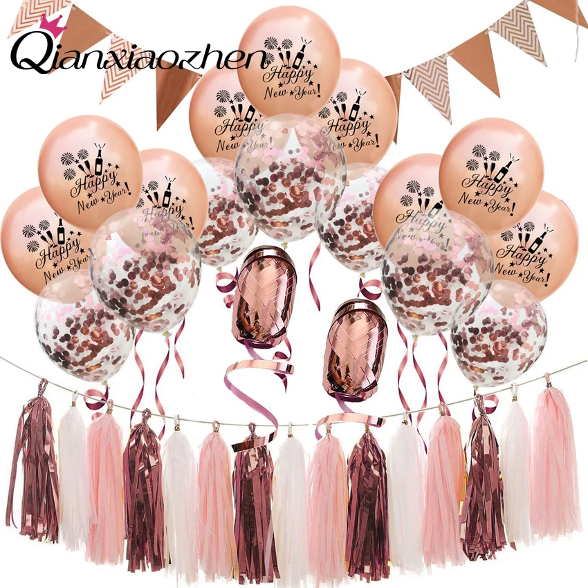 Qianxiaozhen Happy New Year Latex Balloons Set Decor New Year Party Decoration New Year Supplies
Qianxiaozhen Happy New Year Latex Balloons Set Decor New Year Party Decoration New Year Supplies