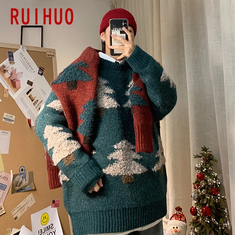 RUIHUO 2021 Новинка весны Рождественский свитер для повседневной носки для мужчин Slim Fit вязаный пуловер для мужчин модные брендовые мужские свит...
RUIHUO 2021 Новинка весны Рождественский свитер для повседневной носки для мужчин Slim Fit вязаный пуловер для мужчин модные брендовые мужские свит...