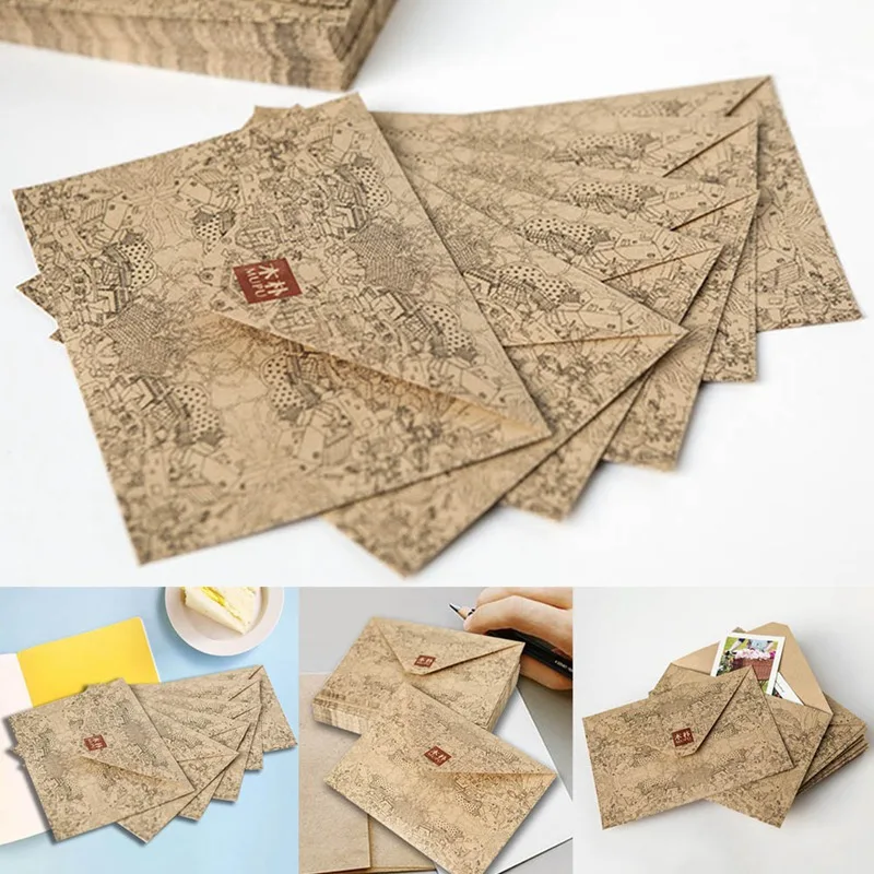 10pcs/ Pack Vintage Kraft Envelope Postcard Card With Wish Cover Brown Kraft Envelope School Block Ideal World Envelope Imported
10pcs/ Pack Vintage Kraft Envelope Postcard Card With Wish Cover Brown Kraft Envelope School Block Ideal World Envelope Imported