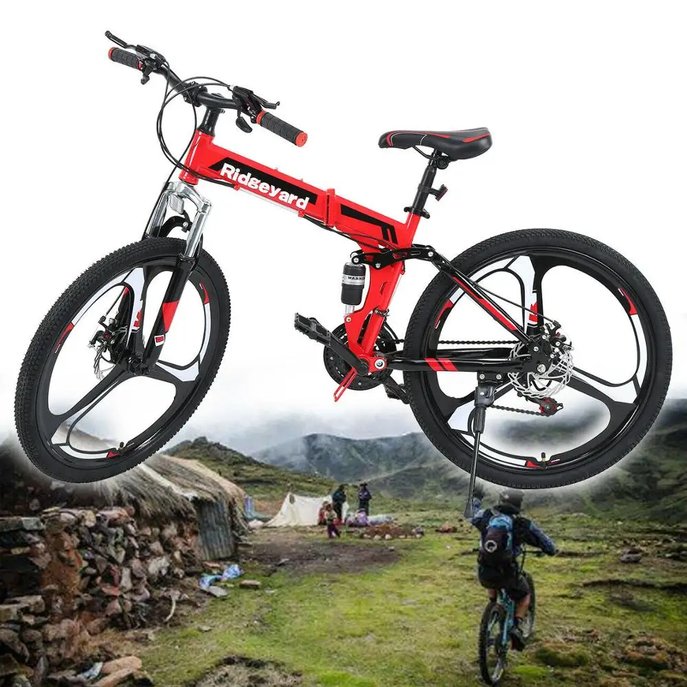 Yonntech Foldable 26 in Mountain Bike Shimanos 21 Speed Bicycle Full Suspension MTB Bikes
Yonntech Foldable 26 in Mountain Bike Shimanos 21 Speed Bicycle Full Suspension MTB Bikes