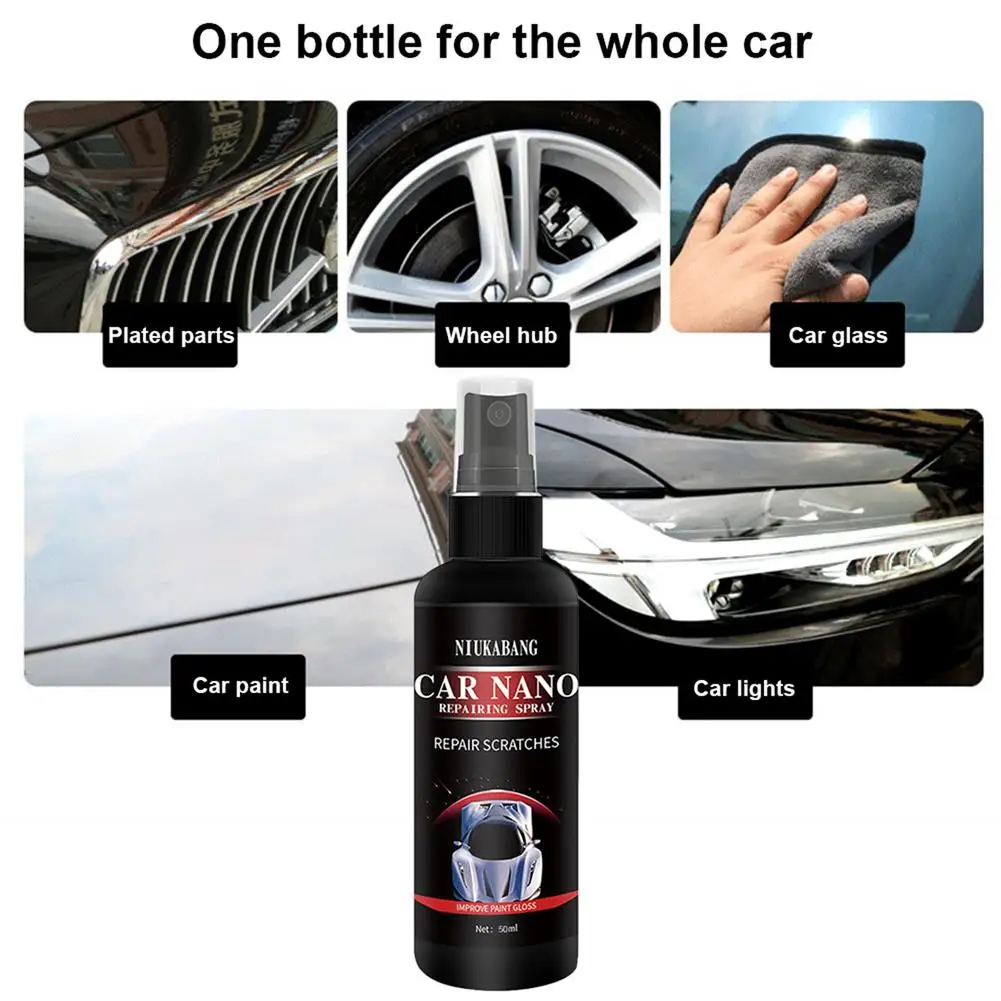 50ml Car Scratch Repair Hydrophobic Nano Spray Crystal Coating Agent Auto Paint Care Polished Glass Coating Car Accessories
50ml Car Scratch Repair Hydrophobic Nano Spray Crystal Coating Agent Auto Paint Care Polished Glass Coating Car Accessories