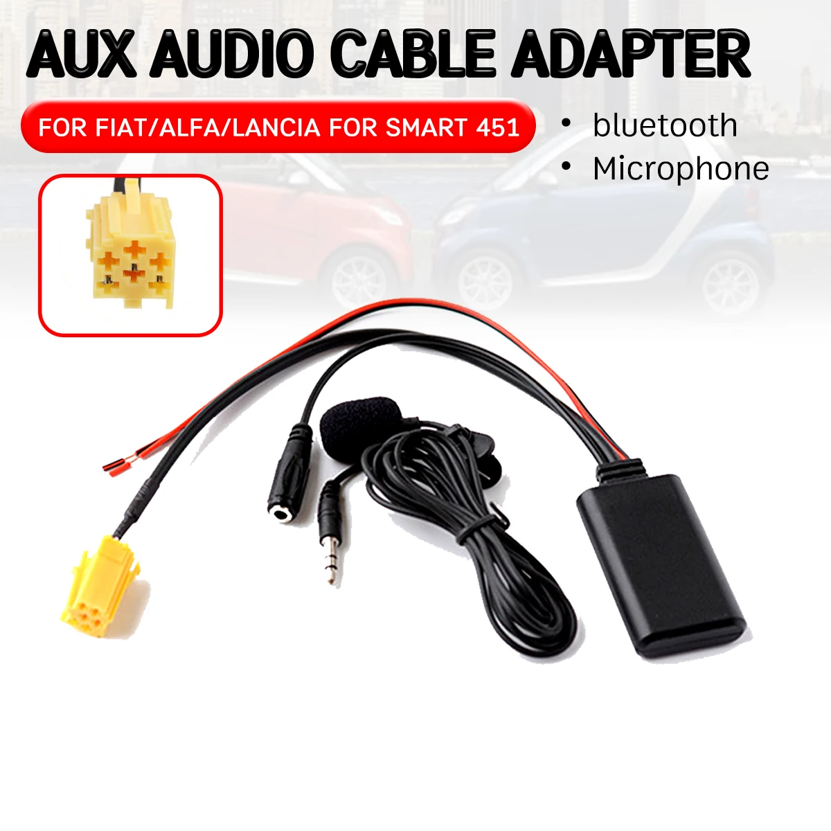 bluetooth Aux Receiver Cable Adapter with microphone for 6 Pin Audio CD Head Unit for Alfa Romeo 159 for Fiat Grande Punto
bluetooth Aux Receiver Cable Adapter with microphone for 6 Pin Audio CD Head Unit for Alfa Romeo 159 for Fiat Grande Punto