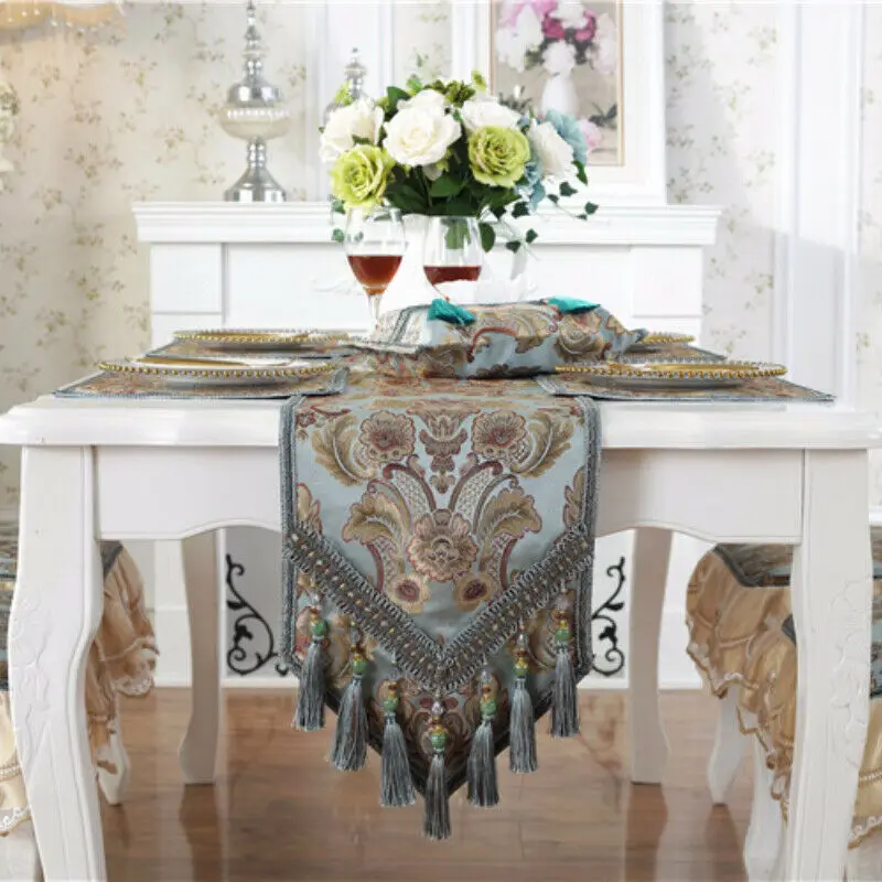 Home Holiday Table Runner Embroidered Floral Ornaments Christmas Flower Dresser Scarf Table Topper
Home Holiday Table Runner Embroidered Floral Ornaments Christmas Flower Dresser Scarf Table Topper