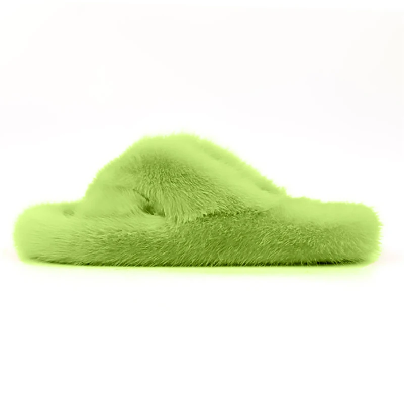 Ladies Fashion Fluffy Fur Flat Slides Genuine Mink Fur Crossed Style Fur Slippers Top Quality Women/Men Luxury Leather Sandals
Ladies Fashion Fluffy Fur Flat Slides Genuine Mink Fur Crossed Style Fur Slippers Top Quality Women/Men Luxury Leather Sandals